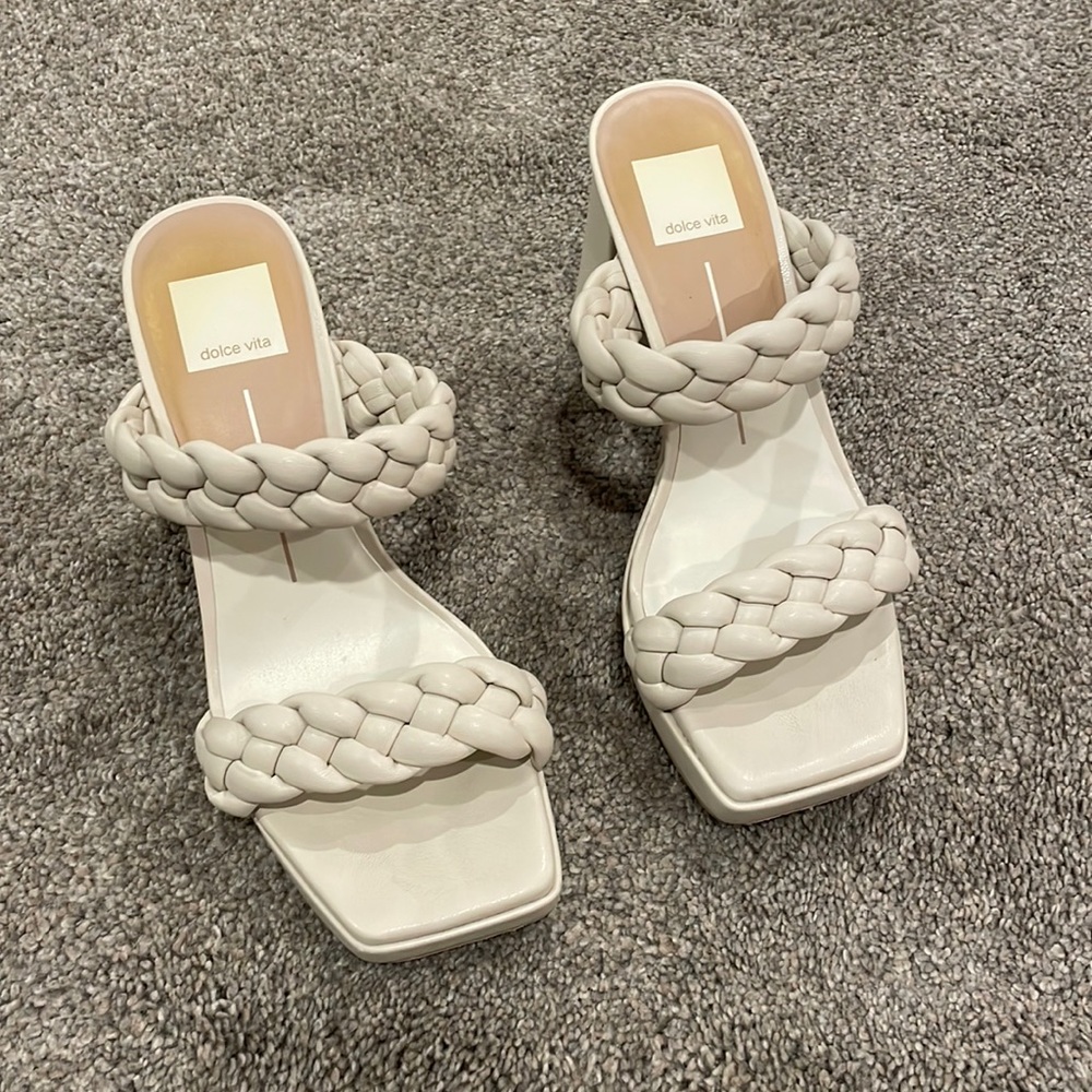 Dolce Vita Cream Platform Sandal Slide 7.5